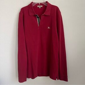 Burberry London Long Sleeve Nova Checks VTG Polo Shirt